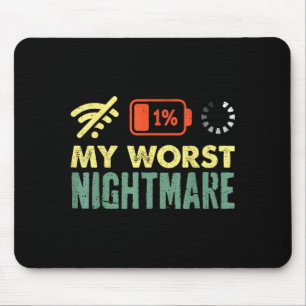My Worst Low Battery Funny Gamers Humor Men  Mouse Mat