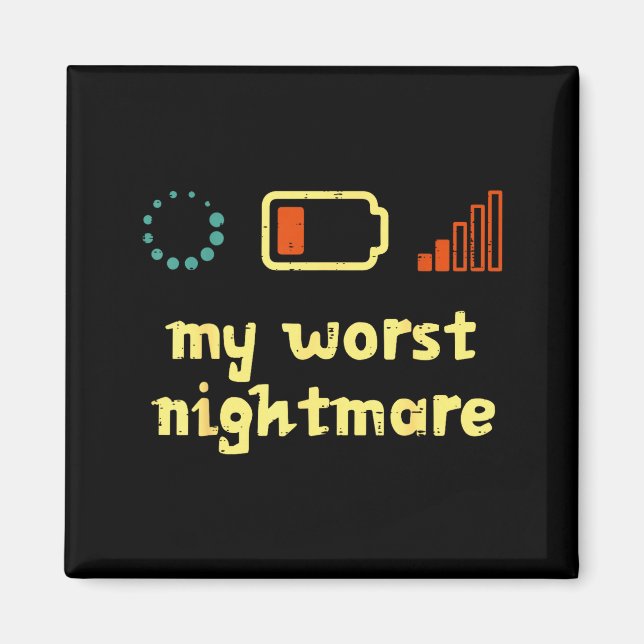 My Worst Low Wifi Signal Funny Gamer Men Boys Kids Magnet (Front)