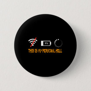 My Worst Scary Night – Funny Gamer Nerd Geek 6 Cm Round Badge