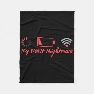 My Worst Scary Night Funny Present For Gamer Gamer Fleece Blanket