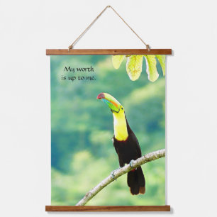 My Worth Wood Topped Wall Tapestry