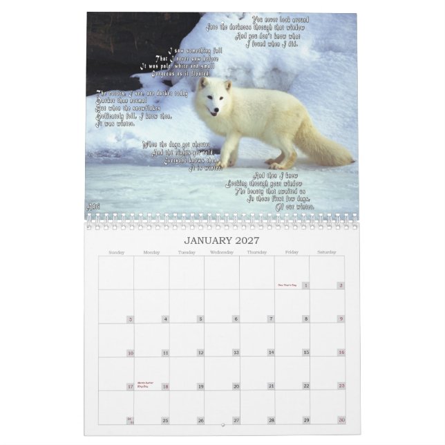 My Write It 2008 Seasonal Calendar NTH Version (Jan 2027)