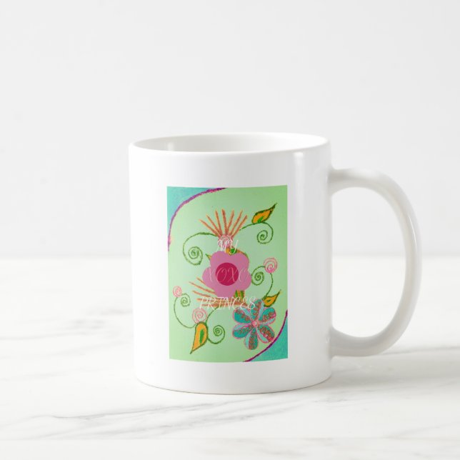 My XOXO Little Princess Floral Art Print Design Coffee Mug (Right)
