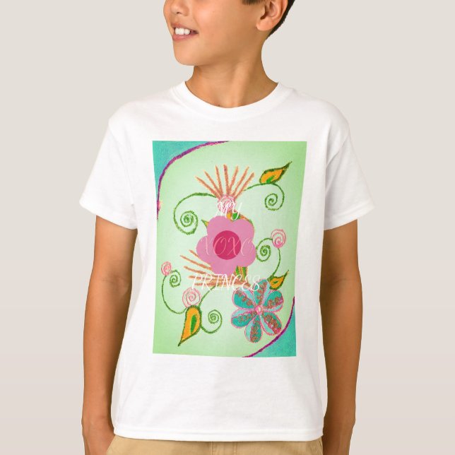 My XOXO Little Princess Floral Art Print Design T-Shirt (Front)