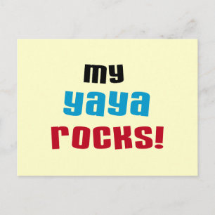 My Yaya Rocks T shirts and Gifts Postcard