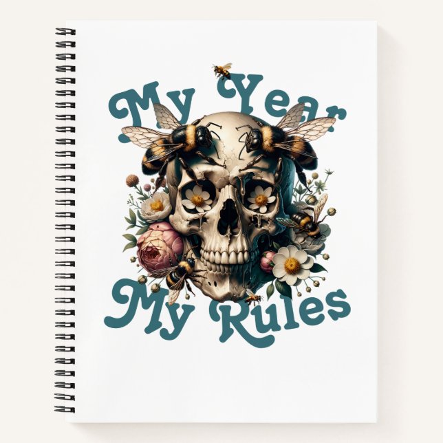 My Year My Rules Woman Power Xmas Custom Year Notebook (Front)