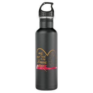 My Yoga Mat is My Happy Place 710 Ml Water Bottle