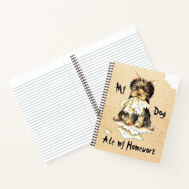 My Yorkie Ate My Homework Notebook (Inside)