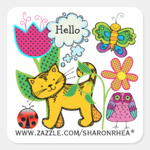 MY ZAZZLE - SRF SQUARE STICKER