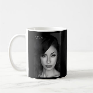 Mya Close Up Black White Coffee Mug