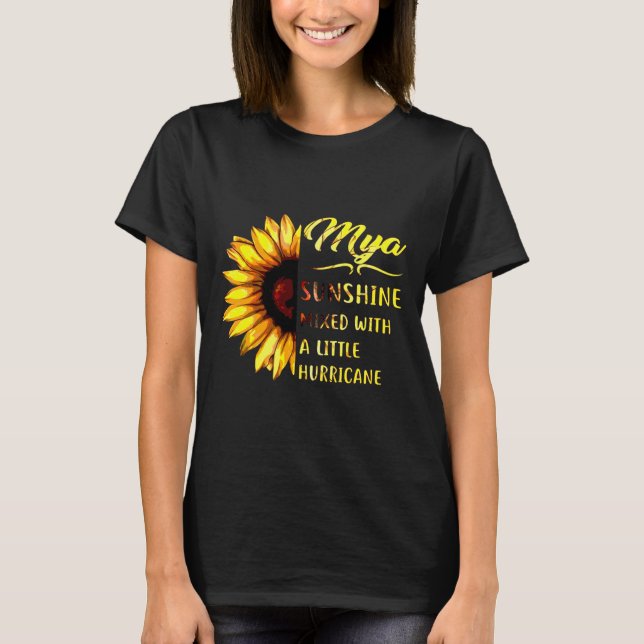 Mya Sunshine Mixed With A Little Hurricane Autism T-Shirt (Front)