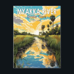 Myakka River State Park Florida Travel Art Vintage Postcard<br><div class="desc">Myakka River State Park in a vector art style. Nestled in the heart of Florida, Myakka River State Park is a haven for nature lovers and outdoor enthusiasts. With its vast expanse of wetlands, scenic trails, and abundant wildlife, it offers a captivating experience where you can immerse yourself in the...</div>