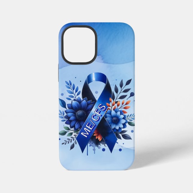 Myalgic Encephalomyelitis ME/CFS Awareness Ribbon iPhone Case (Back)