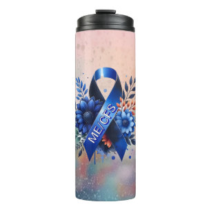 Myalgic Encephalomyelitis ME/CFS Awareness Ribbon Thermal Tumbler