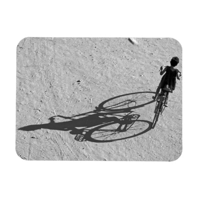 Myamar, Bagan, Young boy riding a huge bike and Magnet (Horizontal)