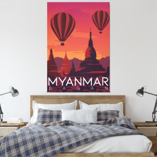 Myanmar Bagan Canvas Print