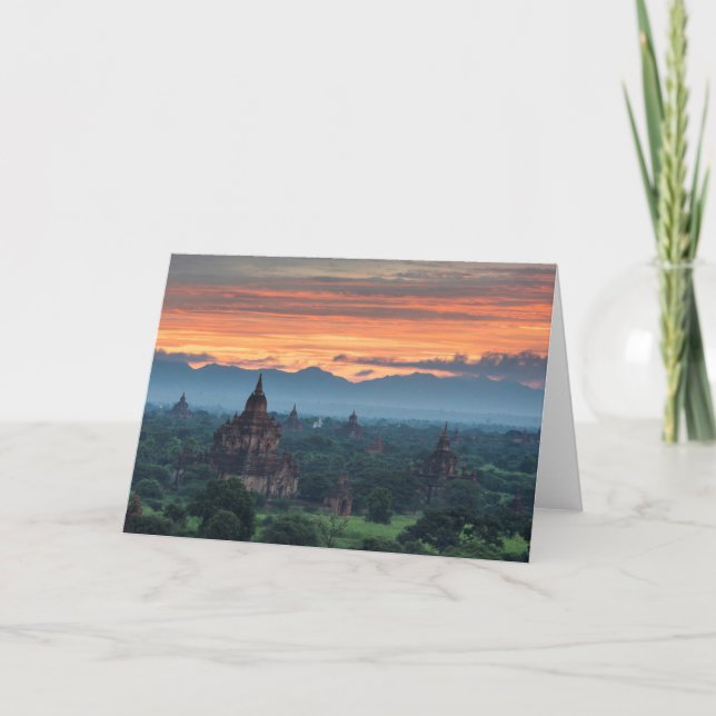 Myanmar, Bagan Sunrise Card (Front)