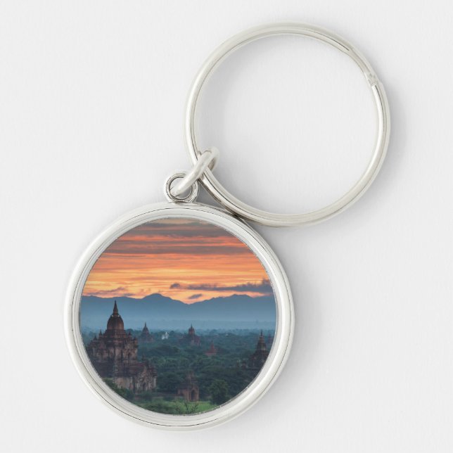 Myanmar, Bagan Sunrise Key Ring (Front)