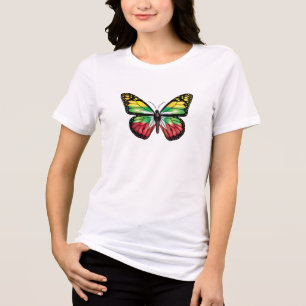 Myanmar butterfly monarch flag Tri-Blend shirt