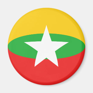 Myanmar Fisheye Flag Magnet
