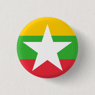 Myanmar Flag 3 Cm Round Badge