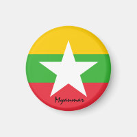 Myanmar flag & Asia - travel/sports fans