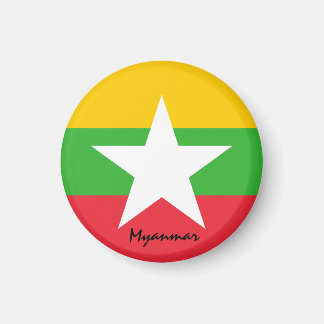 Myanmar flag & Asia - travel/sports fans Magnet