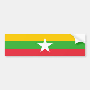 Myanmar Flag Bumper Sticker