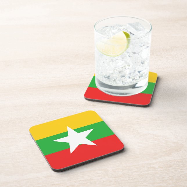 Myanmar Flag Coaster (Right Side)