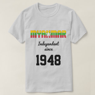 Myanmar Flag Independence Celebration T-Shirt