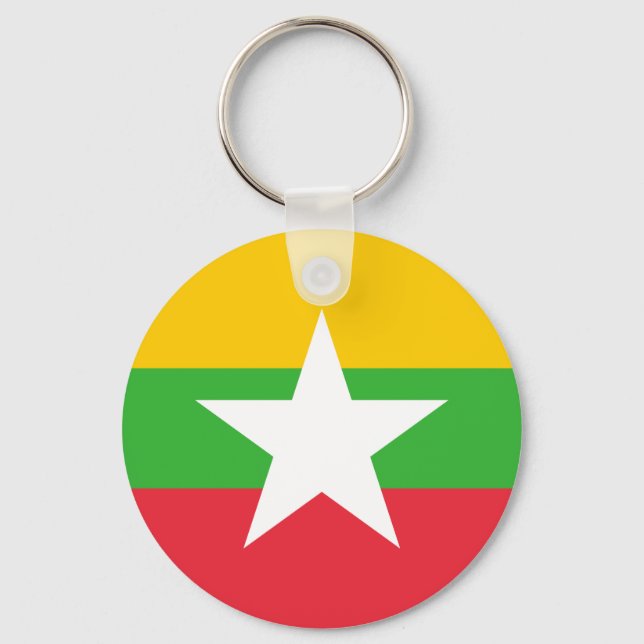 Myanmar Flag Key Ring (Front)