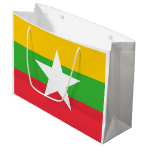 Myanmar Flag Large Gift Bag