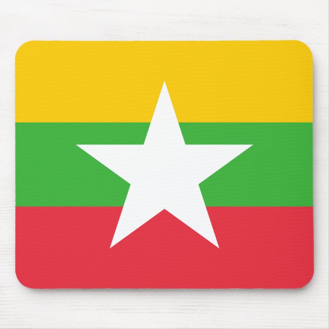 Myanmar Flag Mouse Mat (Front)