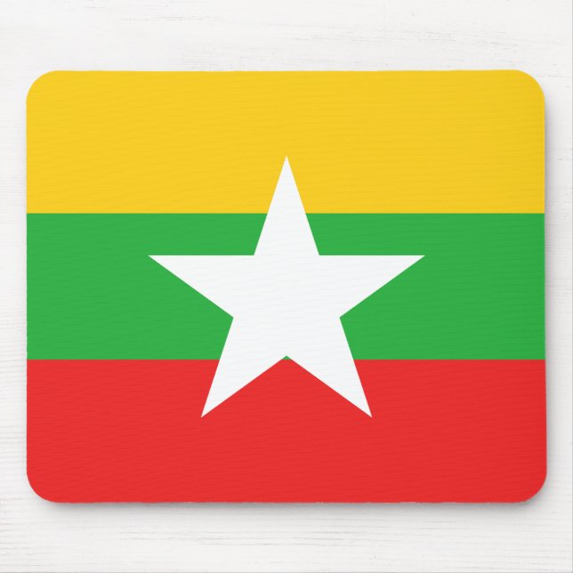 Myanmar Flag Mousepad (Front)