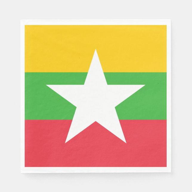 Myanmar Flag Napkin (Front)