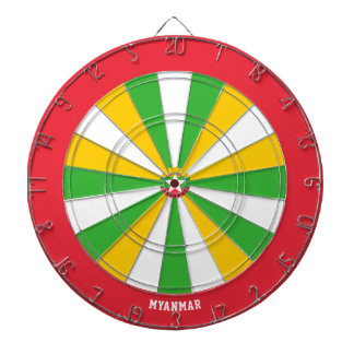 Myanmar Flag Patriot's Bullseye Dartboard