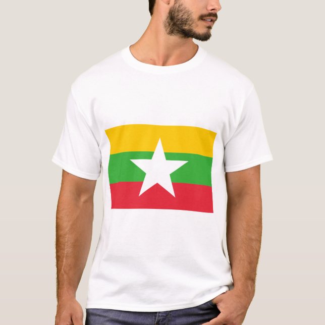 Myanmar Flag T-Shirt (Front)