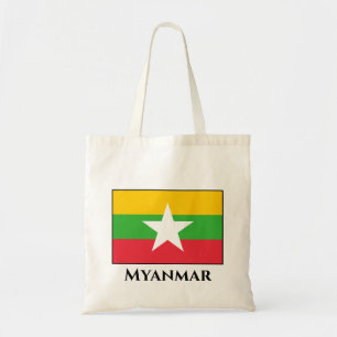 Myanmar Flag Tote Bag