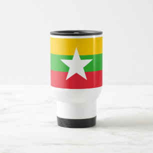 Myanmar Flag Travel Mug