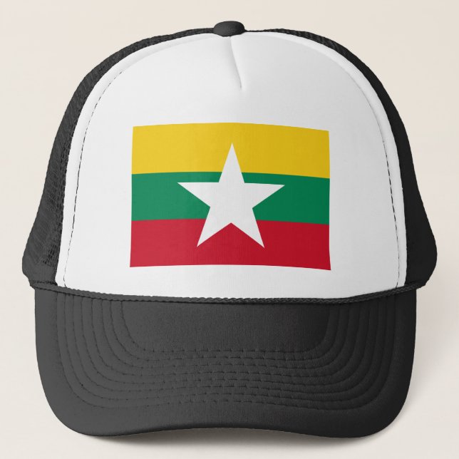 Myanmar Flag Trucker Hat (Front)
