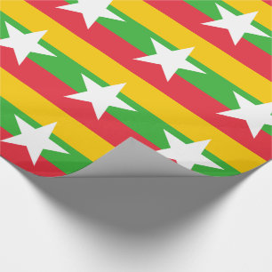 Myanmar Flag Wrapping Paper