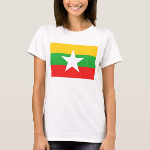 Myanmar Flag x Map T-Shirt