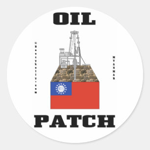 Myanmar Oil Patch,Decal,Oil Field Gift,Oil,Gas,Rig Classic Round Sticker