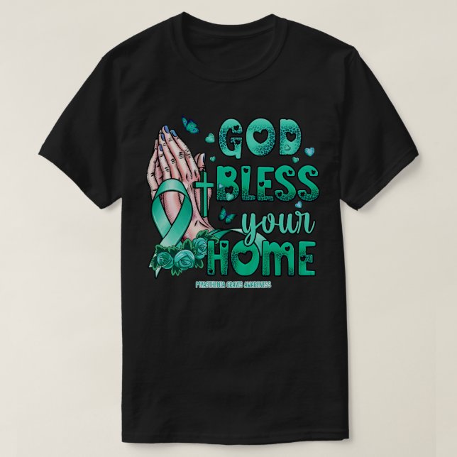 Myasthenia Gravis Awareness Awareness god bless fa T-Shirt (Design Front)