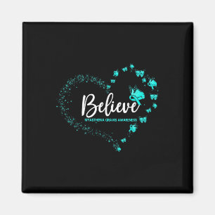 Myasthenia Gravis Awareness Butterfly Believe  Magnet