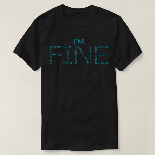 Myasthenia Gravis Awareness Fine Word Art In This  T-Shirt (Design Front)