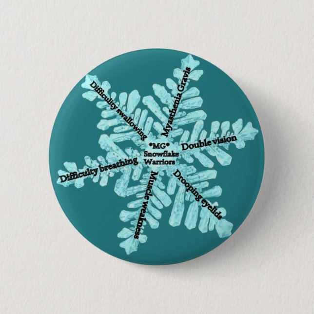 Myasthenia Gravis Awareness Gifts 6 Cm Round Badge (Front)