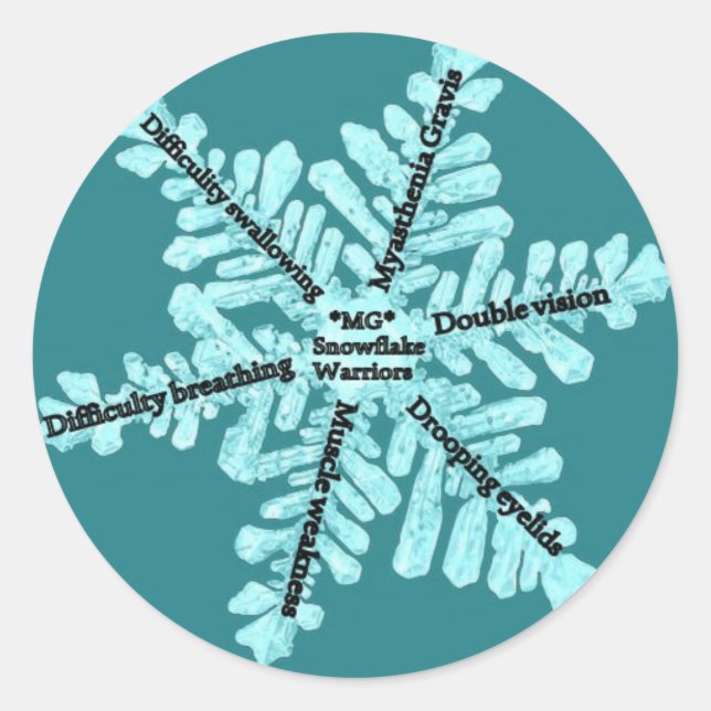 Myasthenia Gravis Awareness Gifts Classic Round Sticker (Front)