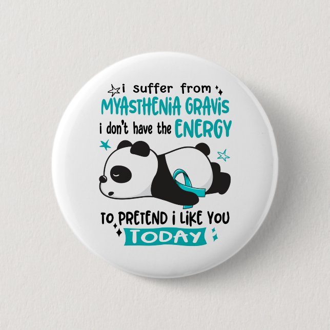 Myasthenia Gravis Awareness Month Ribbon Gifts 6 Cm Round Badge (Front)