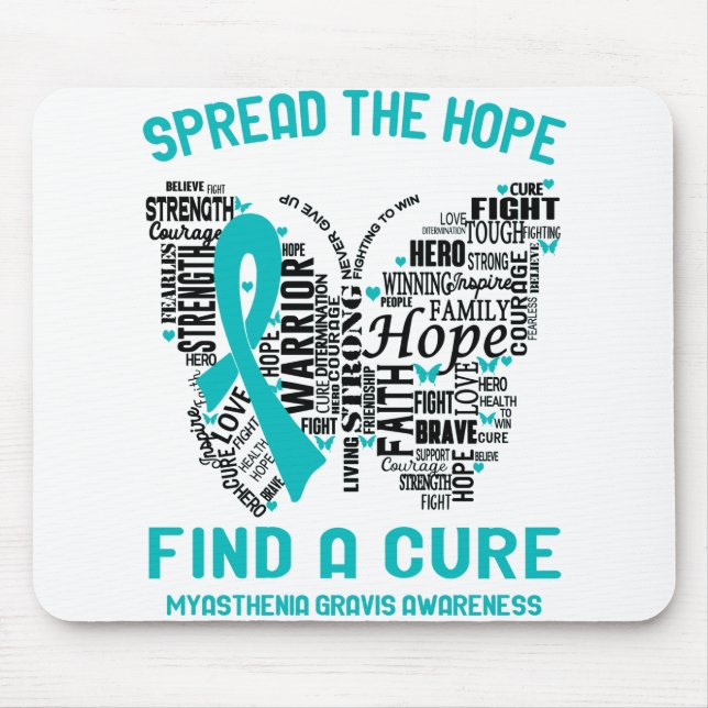 Myasthenia Gravis Awareness Month Ribbon Gifts Mouse Mat (Front)
